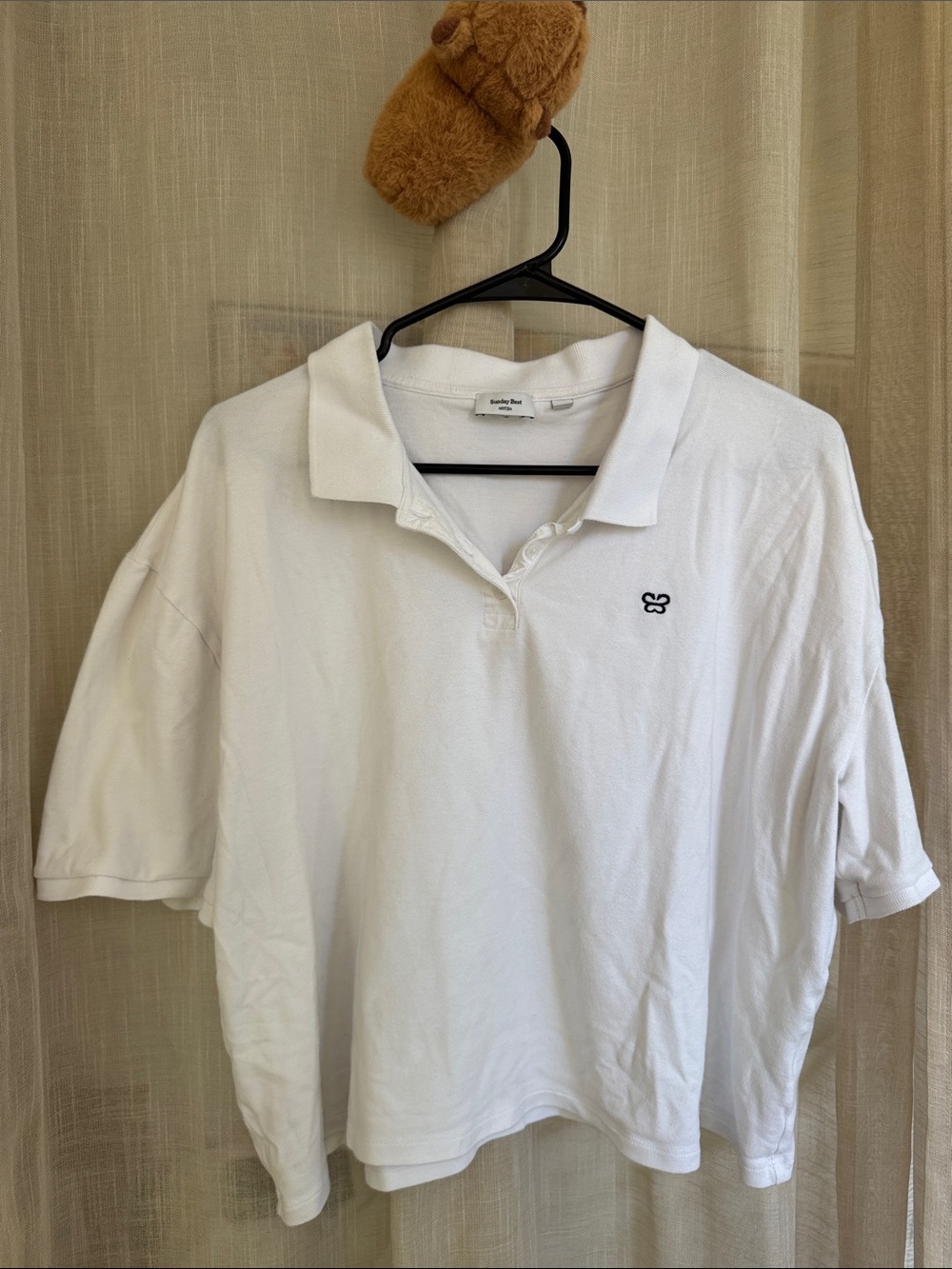Aritzia White women’s oversized Polo